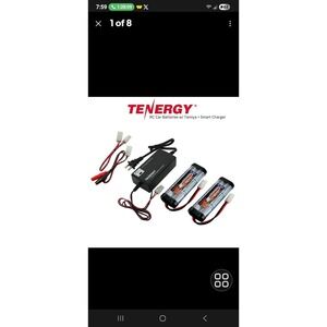 Tenergy 2PCS 7.2V 3800mAh NiMH RC Car Batteries w/ Tamiya+Smart Charger 6V-12V